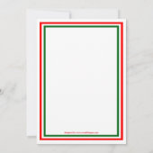 Double Trim de Noël -5x7 Invitation de fête de Noë (Dos)