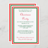 Double Trim de Noël -5x7 Invitation de fête de Noë (Devant / Derrière)