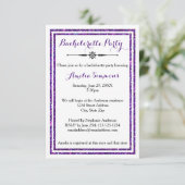 Double Trim Purple - Invitation Bachelorette 3x5 (Debout devant)