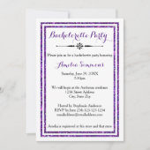 Double Trim Violet - Invitation de Bachelorette 3x (Devant)