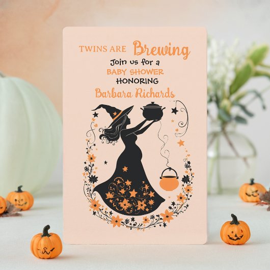 Double Trouble Brew - Een Tweeling Halloween Baby  Kaart