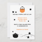 Double Trouble Brew - Tweeling Halloween Baby show Kaart (Achterkant)