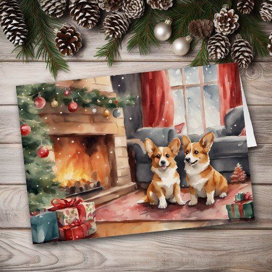 Double Trouble Corgi Dog Christmas