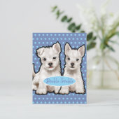 Double Trouble twin pups carte postale (Debout devant)