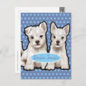 Double Trouble twin pups carte postale (Devant / Derrière)