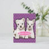 Double Trouble twin pups carte postale (Debout devant)