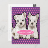 Double Trouble twin pups carte postale (Devant / Derrière)