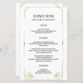 Double verdure Calla Lily Dîner Mariage Menu (Devant / Derrière)