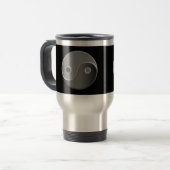 Double Yin Yang Aluminium Travel Mug Reisbeker (Voorkant links)