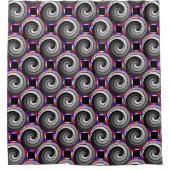 Double Yin Yang Spiral van Kenneth Yoncich Douchegordijn (Voorkant)