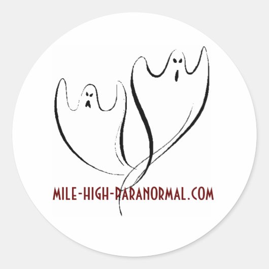 DoubleGhosts1, mile-high-paranormal.com Ronde Sticker (Voorkant)