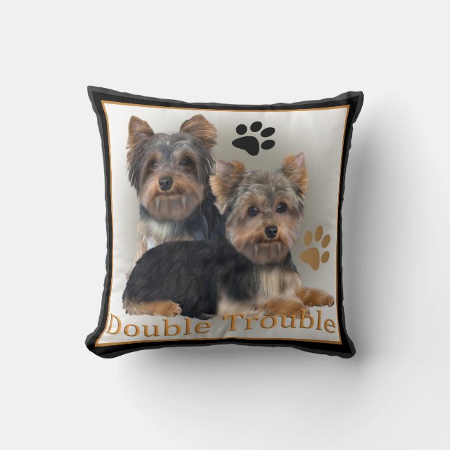 Doubles coussins de problème de Yorkshire Terrier (Recto)