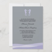 Doubles invitations de mariage d'hippocampe (Devant)