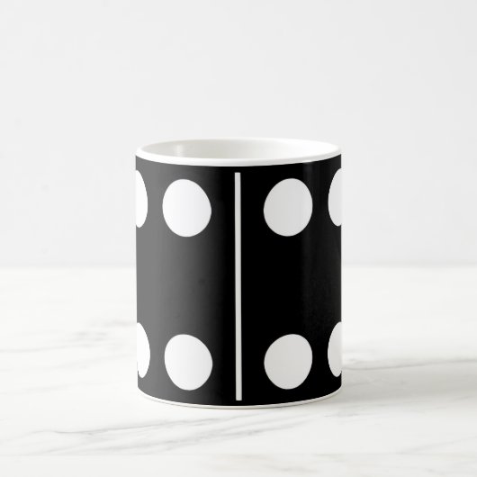 Doubles Six Black Domino Mug (Centre)