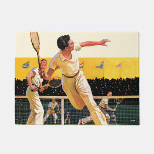 Doubles Tennis Match Deurmat