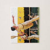 Doubles Tennis Match Legpuzzel (Verticaal)