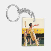 Doubles Tennis Match Sleutelhanger (Voorkant Links)