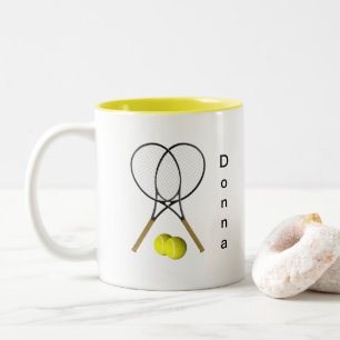 Doubles Tennis persoonlijke sport Tweekleurige Koffiemok