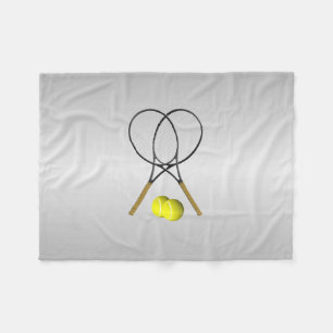 Doubles Tennis Sport Thema Fleece Deken