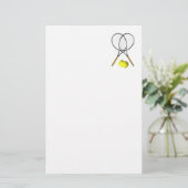 Doubles Tennis Sport Theme Briefpapier (Staand voorkant)