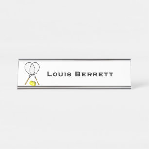 Doubles Tennis Sport Theme Bureau Naambordje