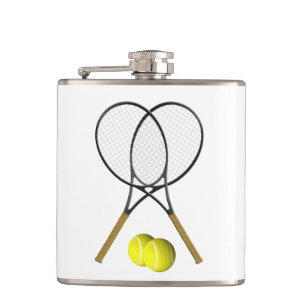 Doubles Tennis Sport Theme Heupfles