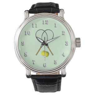 Doubles Tennis Sport Theme Horloge