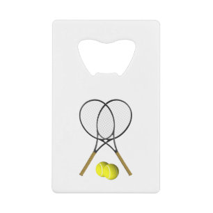 Doubles Tennis Sport Theme Kredietkaart Flessenopener