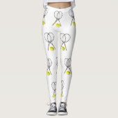 Doubles Tennis Sport Theme Leggings (Voorkant)