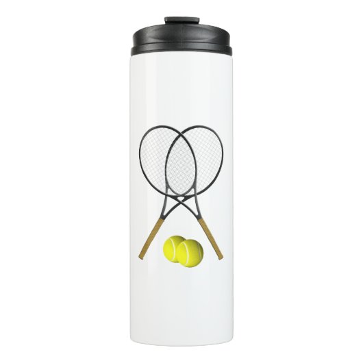 Doubles Tennis Sport Theme Thermosbeker (Voorkant)
