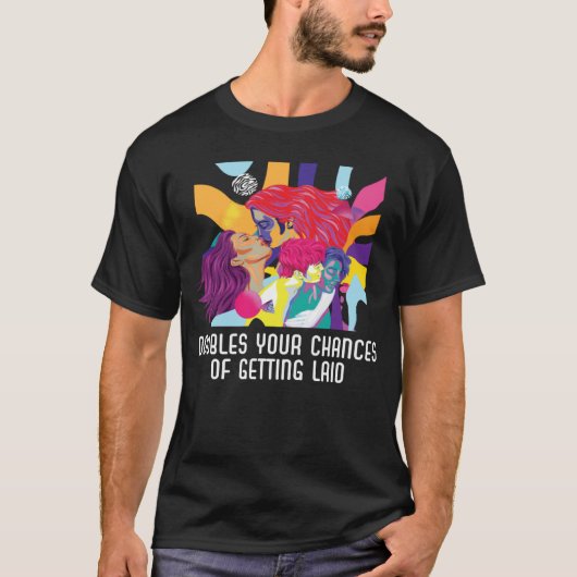 Doubles Your Chances Of Getting Laid Bisexual Prid T-shirt (Voorkant)