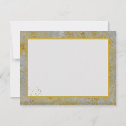 Doublure mariage Carte de remerciements en argent (Devant)
