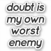Doubt Custom-Cut Vinyl Sticker (Voorkant)