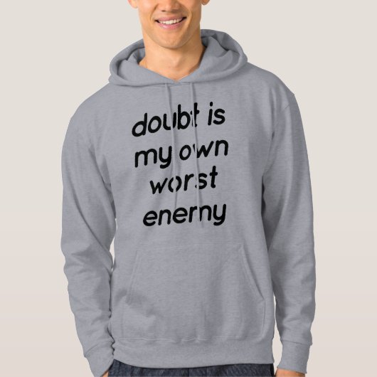 Doubt Mannen Basic Hoodie (Voorkant)