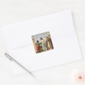 Doubting Thomas with St. Magnus, c.1504-05 Vierkante Sticker (Envelop)