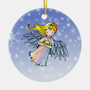 Douce ange tenant une étoile, décoration de Noël