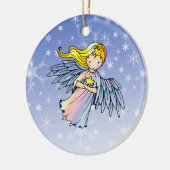Douce ange tenant une étoile, décoration de Noël (Gauche)