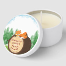 Douce Baby Fox endormi en forêt Baby Shower