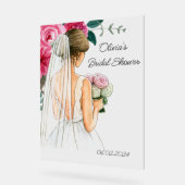Douce baby shower florale rose botanique (Angle)