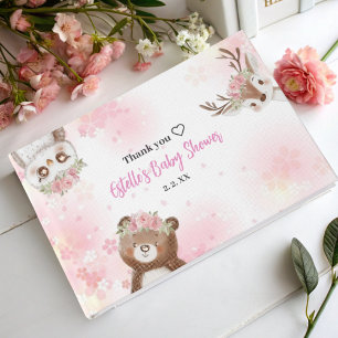 Douce Baby Shower Rose Pâle en Bois pour Fille