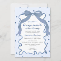 Douce Baie Invitation Fête de Bébé au Bleuet Dessi