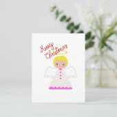 Douce carte de vacances plate d'ange de Noël (Debout devant)