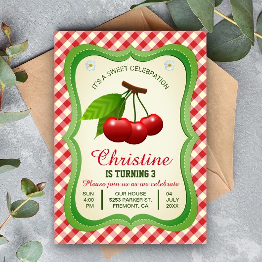 Douce Célébration | Invitation d'anniversaire Ceri