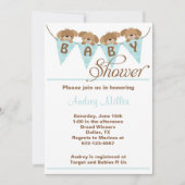 Douce chiot bébé douche Invitations (Devant)