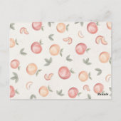 Douce comme un invitation baby shower pêche (Dos)