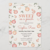 Douce comme une invitation à une baby shower à thè (Devant / Derrière)