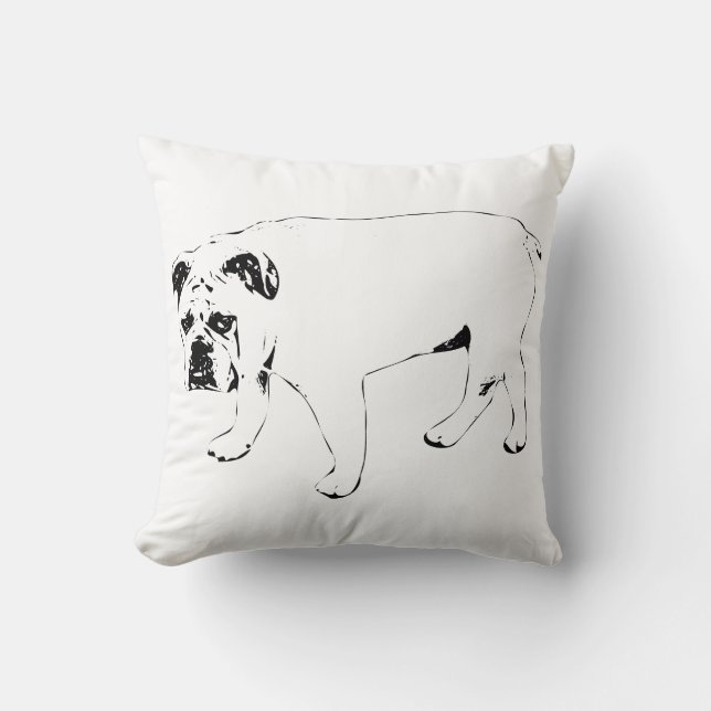 Douce Confort, Coussin de Salon Bulldog (Recto)