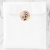 Douce dame avec Stickers Chat & Étiquettes (Sac)