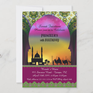 Douce invitation à 14 ans, soirée arabe