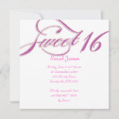Douce Invitation de 16 fêtes Parties scintillant r (Dos)